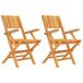 VidaXL Chaise de jardin terrasse teck pliable 2 pièces 55x61x90 cm teck massif