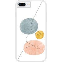 One line Siliconen hoesje compatibel met iPhone 6 Plus, Apple iPhone 6S Plus blauw