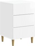 vidaXL Nachtkastje Hoogglans Wit 43 x 41 x 66,5 cm Bewerkt hout
