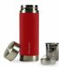 YK Design LiberTea – Rode isoleer-theefles 350 ml – RVS, BPA-vrij, lekvrij, met 2 infusiefilters