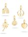 Tamaris Bedelhanger TJ-0640-P-05 roestvrij staal IP goud, 1,8 cm, Roestvrij staal, glassteen