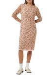 Comma casual identity Jurk groen / rosa / zwart / wit