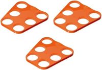 Merkloos Bierglazen Dienblad - 3x - 6 glazen - oranje - bekerhouder - EK/ WK supporter - kunststof