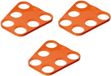Merkloos Bierglazen Dienblad - 3x - 6 glazen - oranje - bekerhouder - EK/ WK supporter - kunststof