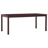 VidaXL Eettafel 180x90x73 cm grenenhout donkerbruin