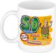 Bellatio Decorations cadeau mok 50 jaar - daar gaan je wilde haren - keramiek - 300 ml - Abraham