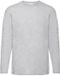 Fruit of the Loom Valueweight T-shirt à manches longues Gris chiné XL