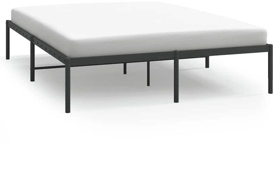 vidaXL Bedframe metaal zwart 140x200 cm