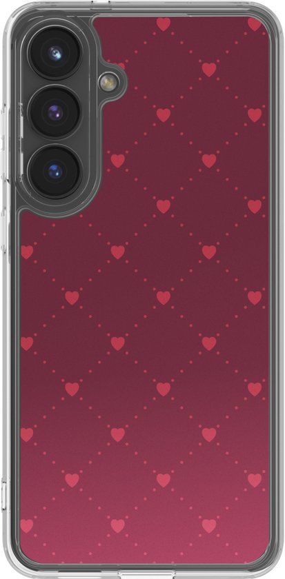 imoshion Hoesje - Geschikt voor Samsung Galaxy S25 FE - Design hoesje - Crush Check Coral Dust