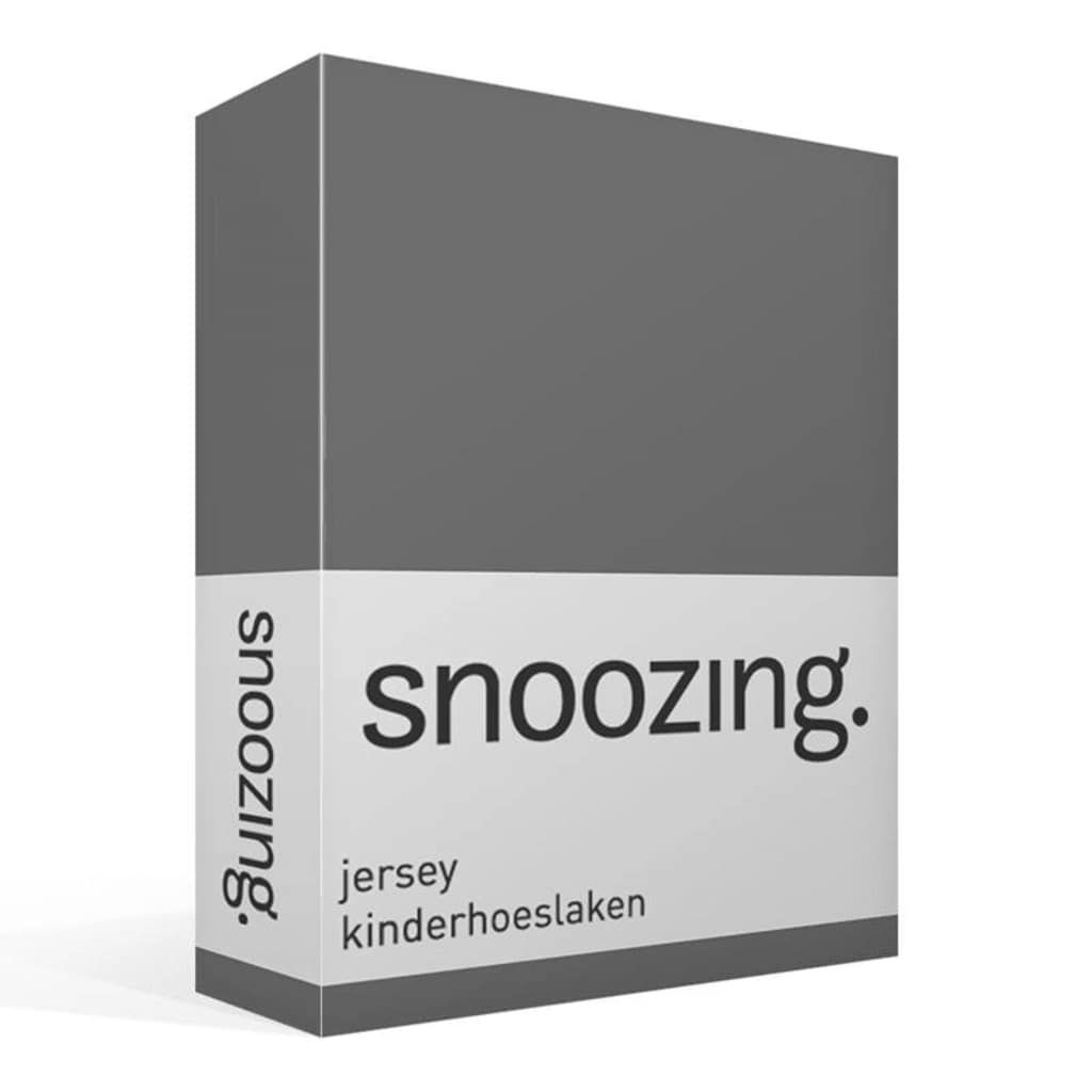 Snoozing Jersey Kinderhoeslaken - Wiegje 40x80 cm - Antraciet