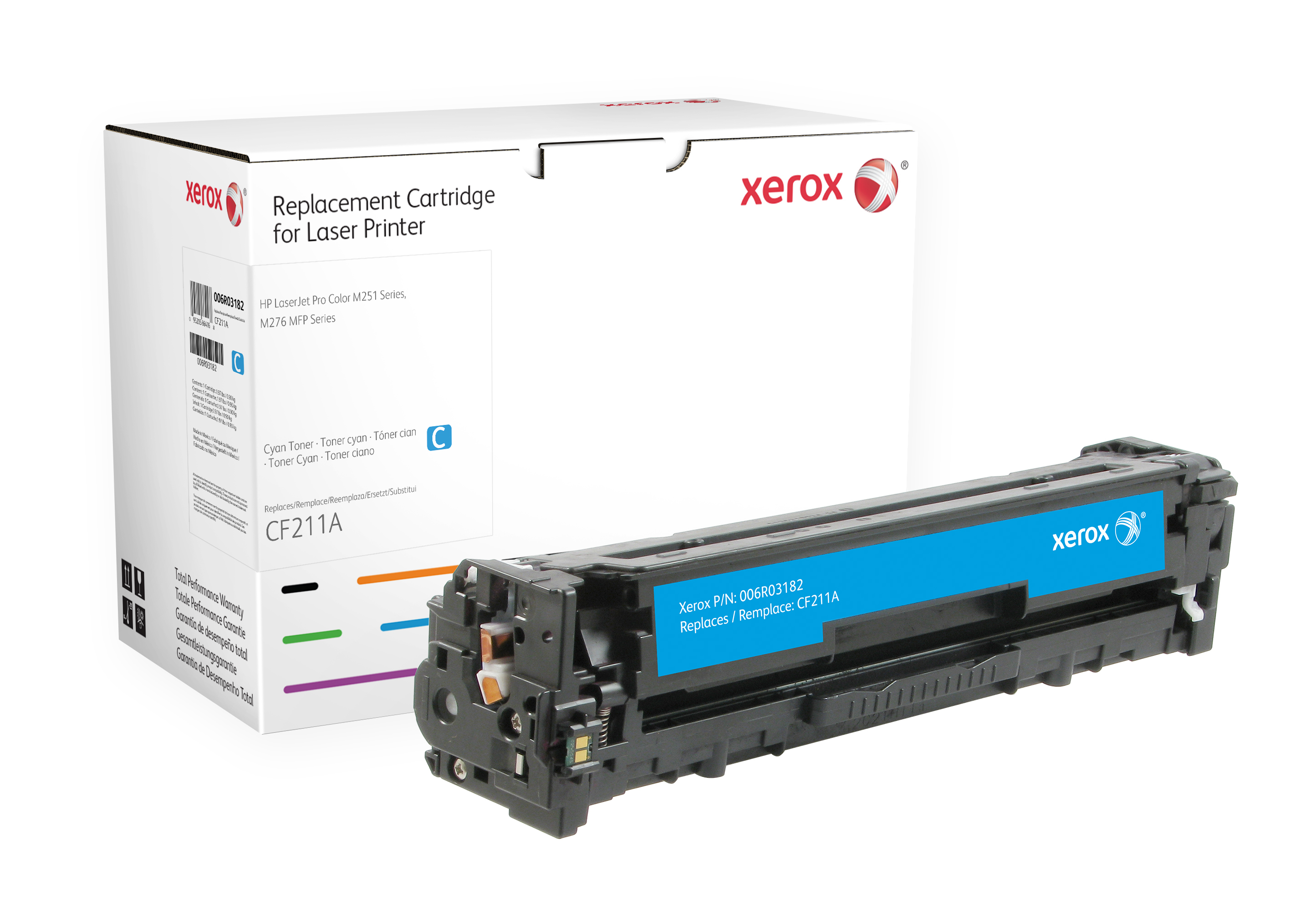Xerox Cyaan toner cartridge. Gelijk aan HP CF211A . Compatibel met HP LaserJet Pro 200 M251, LaserJet Pro 200 MFP M276