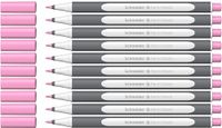 Schneider Brushpen Paint-It 070 Premium penseelstiften met flexibele punt en heldere kleuren voor kalligrafie, handlettering en meer, 10 stuks, pastelroze