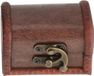 Cepewa Boîte à bijoux avec fermeture/couvercle - 8 x 5 x 5 cm - old look - style coffre au trésor - marron - bois