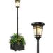 Lampadaire solaire avec pot de fleurs