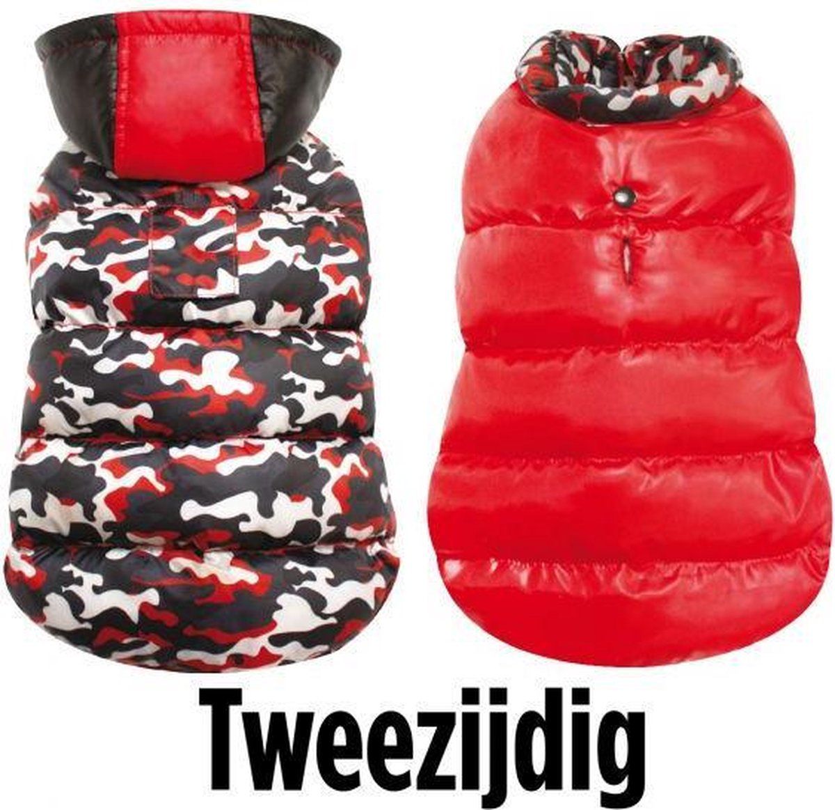 Croci hondenjas camouflage rood/zwart/wit 65 cm