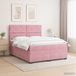 vidaXL Boxspringbed met matras Roze 140 x 200 cm Fluweel