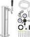 Vevor Kegerator Tower Kit, Single Tap Beer Conversion Kit, Roestvrijstalen Vat Biertorendispenser met Dubbele Meter W21.8 Regelaar en A-Systeem Vatkoppeling, Bierlekbak voor Thuisfeest