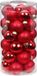 Inge-glas Inge's Christmas Decor Gmbh 60x stuks kleine glazen kerstballen rood mix 4 cm