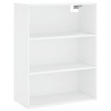 vidaXL Hoge kast, wit, 69,5 x 34 x 180 cm, houtvezel