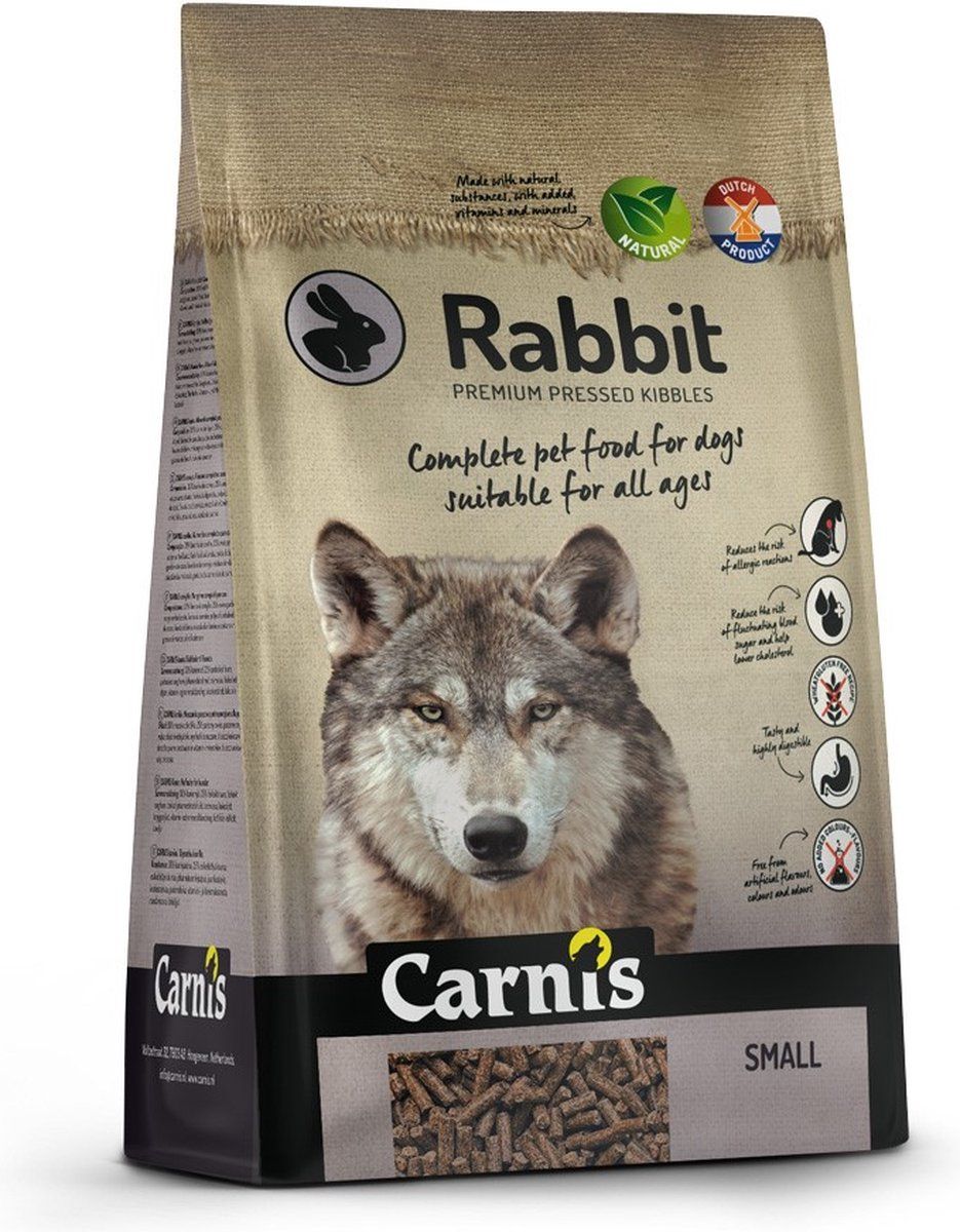 Carnis Geperste brok KONIJN - RABBIT - SMALL 12,5kg