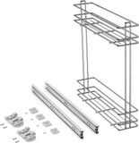 Emuca Uitschuifbaar flessenrek SupraMax, module 150 mm, Staal, Verchroomd