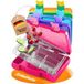 Funkelfuchs® - Lunchbox pour enfants avec compartiments - 800ml, rose - Lunchbox moonlight, large - Boîte à snacks, boîte à snacks, boîte à lunch, boîte à repas, boîte à bento pour enfants - pour l'école, la garderie et le jardin d'enfants