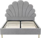 Vente-unique Bedframe stof lichtgrijs 160 x 200 cm