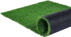 Gazon artificiel 1,8 x 3 mètre, aspect gazon vert, 35 mm. Paillasson artificiel pour extérieur, terrasse ou jardin.