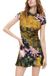 Desigual Jurk groen / olijfgroen / oudroze / zwart