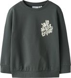 NAME IT - NMMBENJA LS NREG SWEAT UNB - Jongens - Sweaters - Maat 110 - grijs