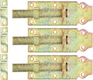 Merkloos 3x Deur schuifsloten verzinkt - 12 cm - Deurbeveiliging