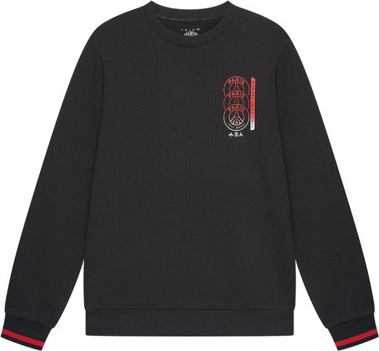 Official Fanwear Paris Saint-Germain PSG Sweater Heren Zwart Katoen