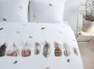 Marjolein Bastin Wild Feathers Dekbedovertrek - Eenpersoons - 140x200/220 cm - Natural