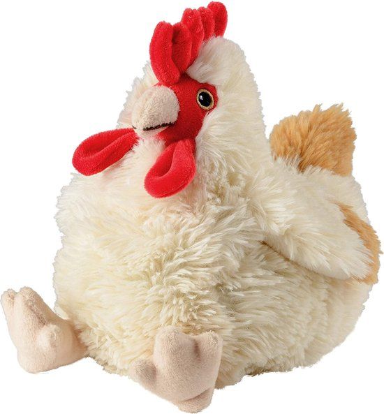Warmies Magnetronknuffel Kip - Wit - 20 cm
