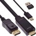InLine HDMI - DisplayPort kabel | USB-C/USB-A voeding | 4K 60Hz | 1 meter