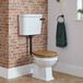 Richmond Halfhoog Toilet en Stortbak Klassiek Inclusief Toiletzitting met Zwarte Scharnieren