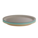 nip Set baby- en kinderborden met motief, vaatwasserbestendig kinderservies, extra plat en perfect voor het starten van bijeten, plastic borden, BPA-vrij, zonder melamine, matte kleuren