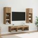 Maison Exclusive - Support mural TV, lot de 5, finition bois imitation chêne noir, matériau composite