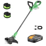 WORKPRO X Accu-grastrimmer 20 V met 4,0 Ah accu & Type-C oplaadkabel, 2-in-1 draadloze gazonrandsnijkant incl. 2 x 5 m nylondraad, 30 cm snijdiameter met draaibare trimmerkop