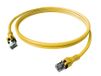 EasyLan DualBoot PushPull IP20 patchkabel, Cat.6A (Klasse EA), S/FTP, geel, 2 m