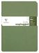 Clairefontaine 733083C Collectie Age Bag - Pak met 2 Geniete Schriften Duo Groen - A4 21x29-7 cm - 96 Effen Witte Pagina’s - Papier 90 g - Omslag Glanskarton met Lederkorrel