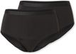 SCHIESSER Panty Dames Slips Zwart Effen 2 Stuks Maat 46/48