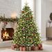 Kunstkerstboom, 180 cm, verlichte led-dennenboom met warmwitte verlichting, 1000 PE-pvc-takken, premium kwaliteit, inklapbare kerstboom voor kerstdecoratie binnen
