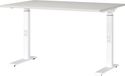 Bureau réglable en hauteur, 120x91x80 cm, gris clair/blanc