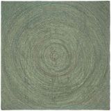 vidaXL Vloerkleed Jute Olijfgroen 240 x 240 cm