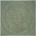 vidaXL Vloerkleed Jute Olijfgroen 240 x 240 cm