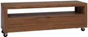 vidaXL meuble TV 110 x 30 x 40 cm naturel teck massif