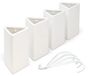Merkloos Radiatorbevochtiger luchtbevochtiger - Set van 4 - Keramisch - Wit - H12 x B7 cm