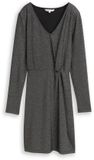 Tom Tailor Denim Getailleerde mini-jurk met glittereffect - Maat S - black glitter