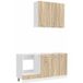 Maison Exclusive Lyon 5 Pc Chêne Sonoma Bois D'Ingénierie Unité De Cuisine